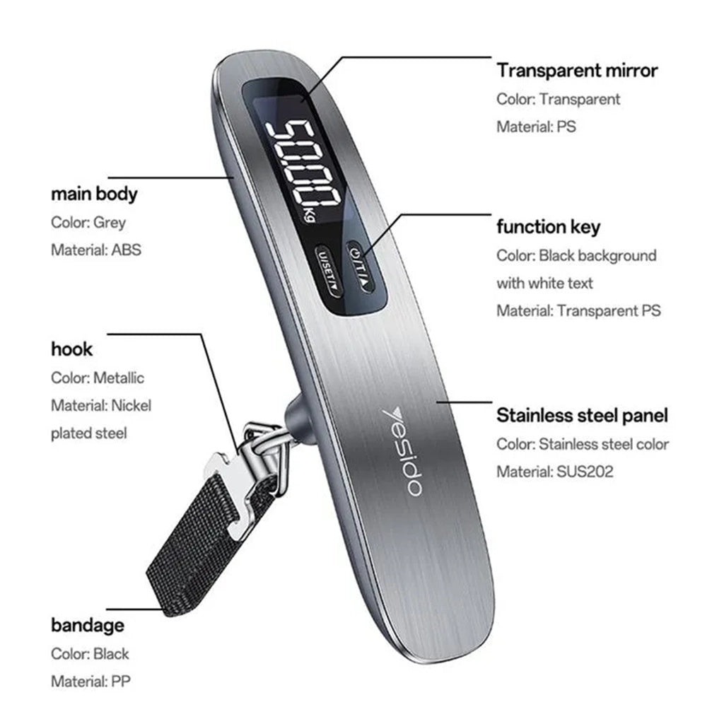 Yesido MG41 Electronic Scale, Gray