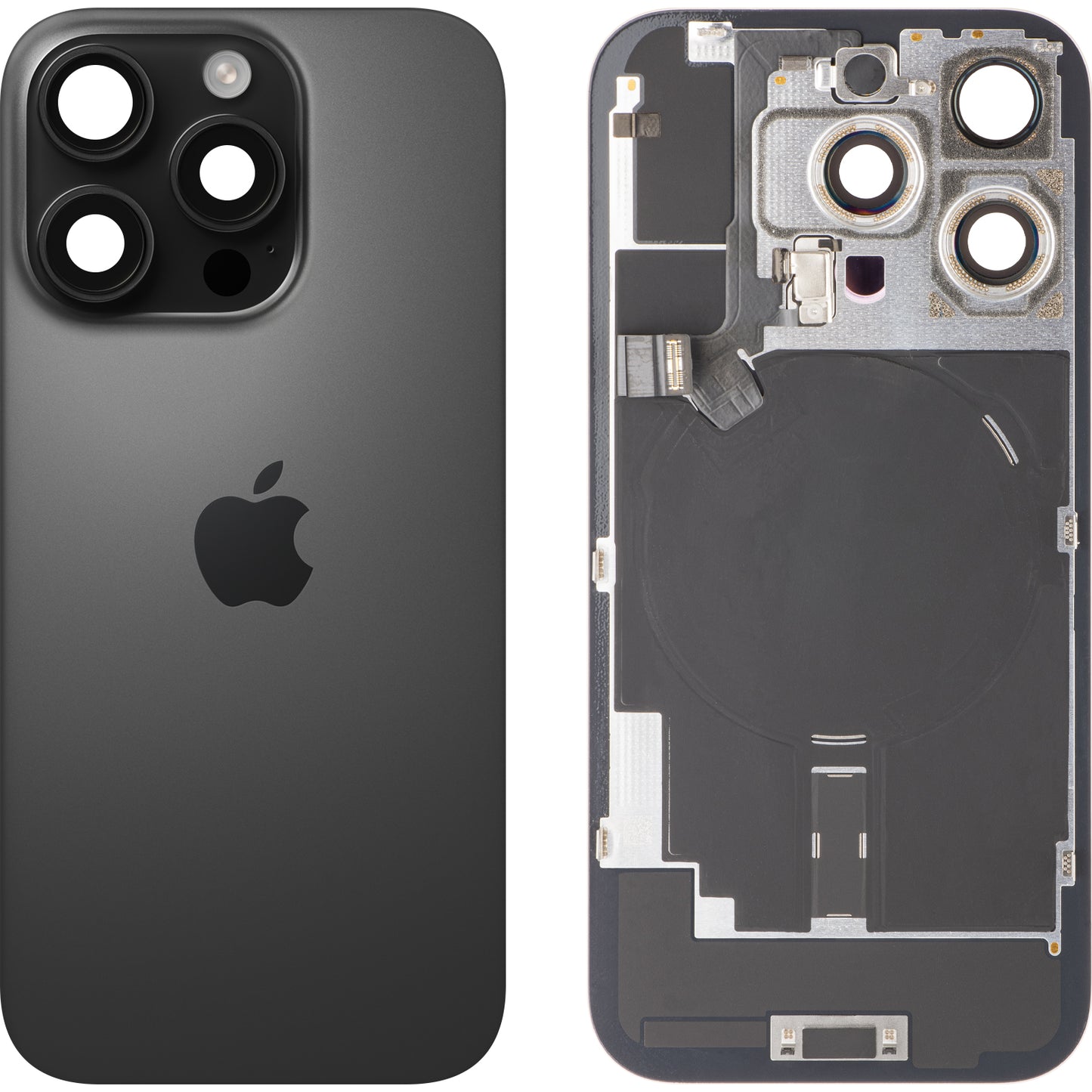 Apple iPhone 16 Pro Battery Cover, Black (Black Titanium), Swap