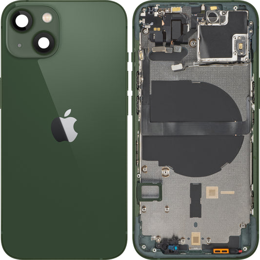 Apple iPhone 13 Battery Cover, With Middle Frame, Green, Swap