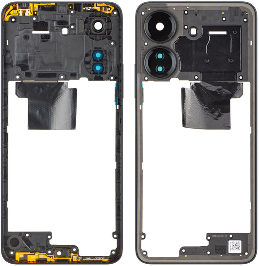 Xiaomi Redmi 13C Middle Housing, Black (Midnight Black), Service Pack 560005C3UA00