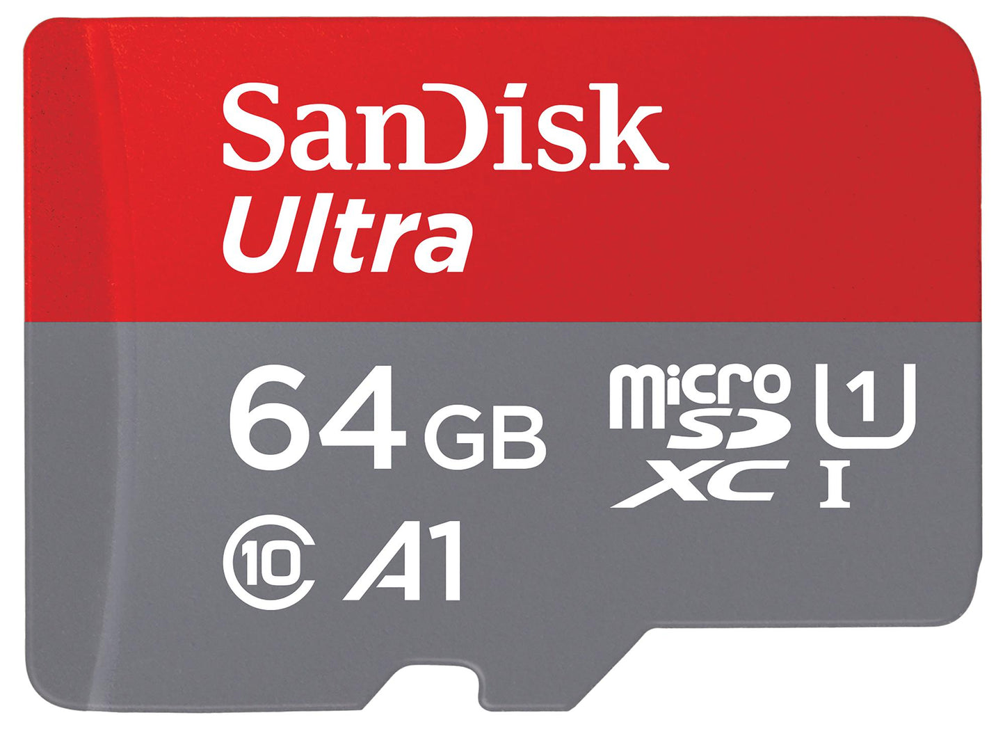 SanDisk Ultra Android A1 microSDXC Memory Card, 64Gb, Class 10 / UHS-1 U1, With Adapter SDSQUAB-064G-GN6MA