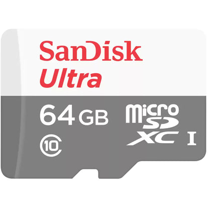SanDisk Ultra microSDXC Memory Card, 64Gb, Class 10, With Adapter SDSQUNR-064G-GN3MA