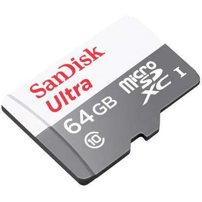 SanDisk Ultra microSDXC Memory Card, 64Gb, Class 10, With Adapter SDSQUNR-064G-GN3MA