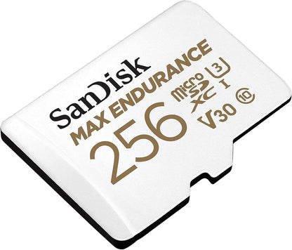 SanDisk MAX Endurance microSDXC Memory Card, 256Gb, Class 10 / UHS-1 U3, With Adapter SDSQQVR-256G-GN6IA