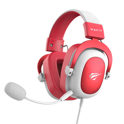 HAVIT H2002D 3.5mm Gaming Headphones, 2m, Red