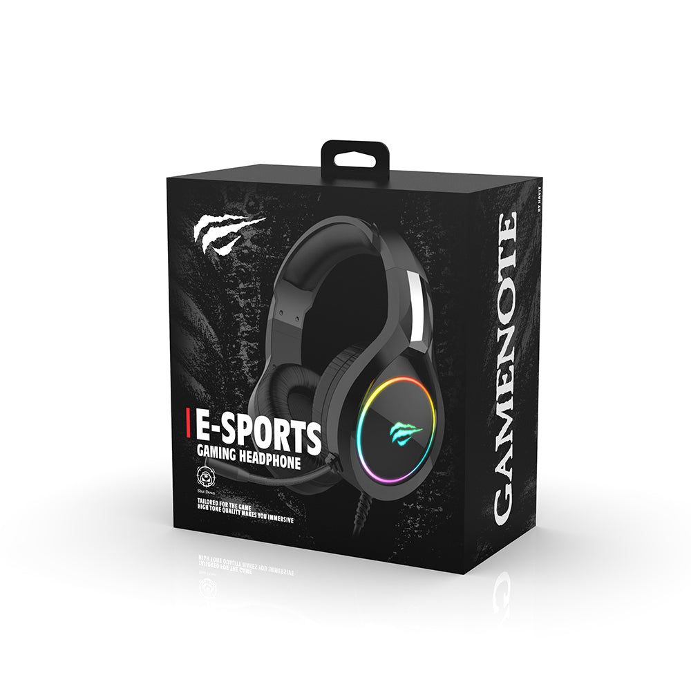 HAVIT H2002D 3.5mm Gaming Headphones, 2m, Red