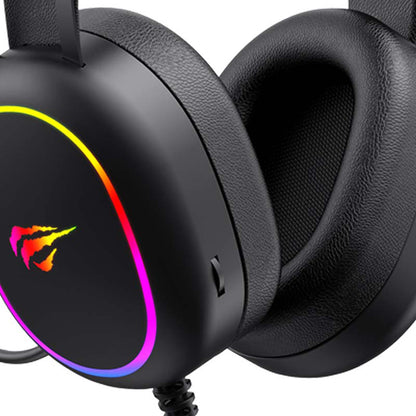 HAVIT H2016d Gaming Headphones 3.5mm, RGB, 2m, Black