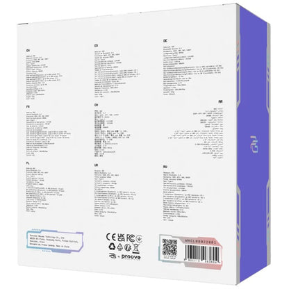 Proove Glimmer Wireless Gaming Headphones, RGB, BT / Wi-Fi / Wired, Black Purple WHGL00022016