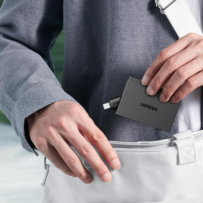 USB / USB-C UGREEN CM812 (45167) Card Reader, SD - microSD - 2 x USB-A, Black
