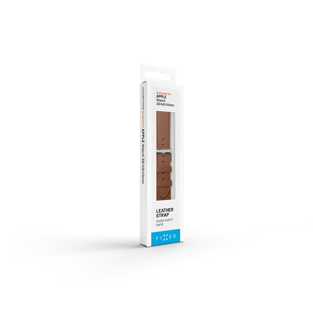 Fixed Leather Strap for Apple Watch 42mm / 41mm / 40mm / 38mm Series, Black