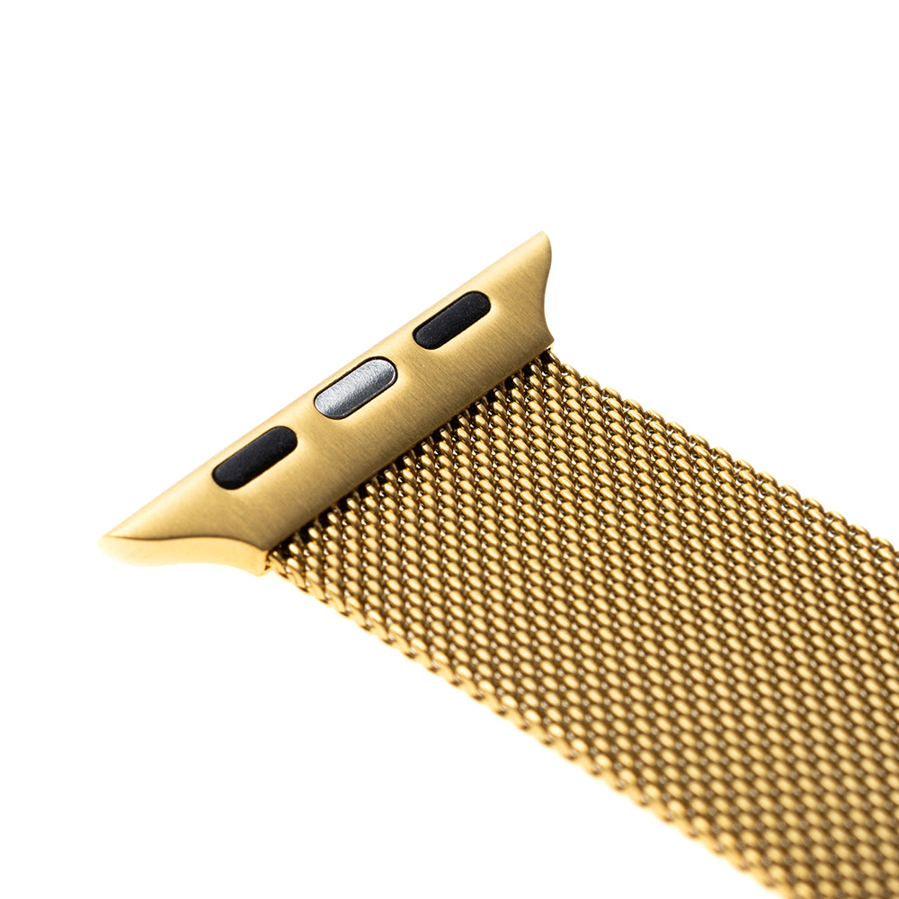 Fixed Mesh Strap for Apple Watch 49mm / 46mm / 45mm / 44mm / 42mm Series, Gold