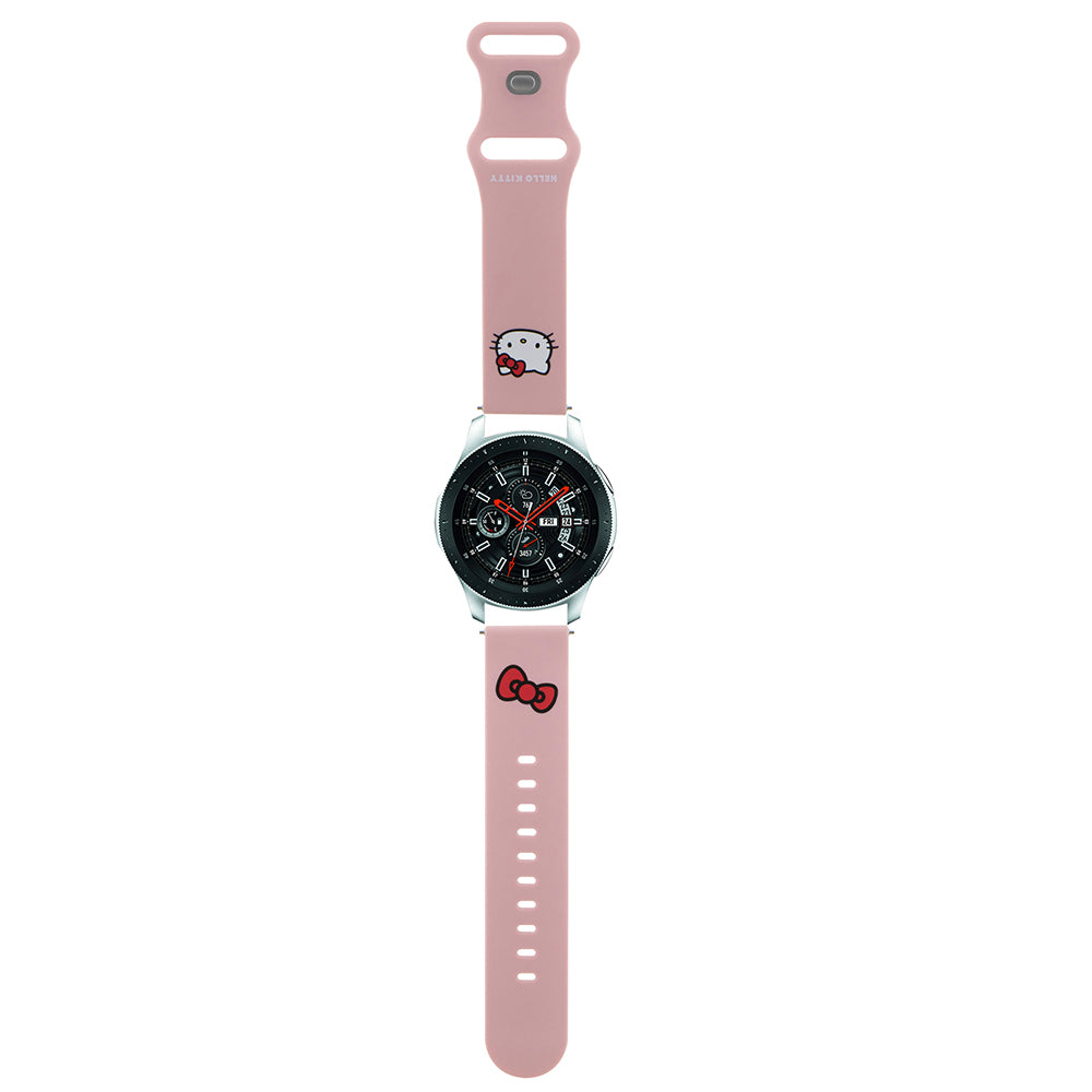 Hello Kitty Silicone Kitty Head Strap for Samsung Galaxy Watch / Huawei Watch 46mm / 45mm / 41mm Series, Pink
