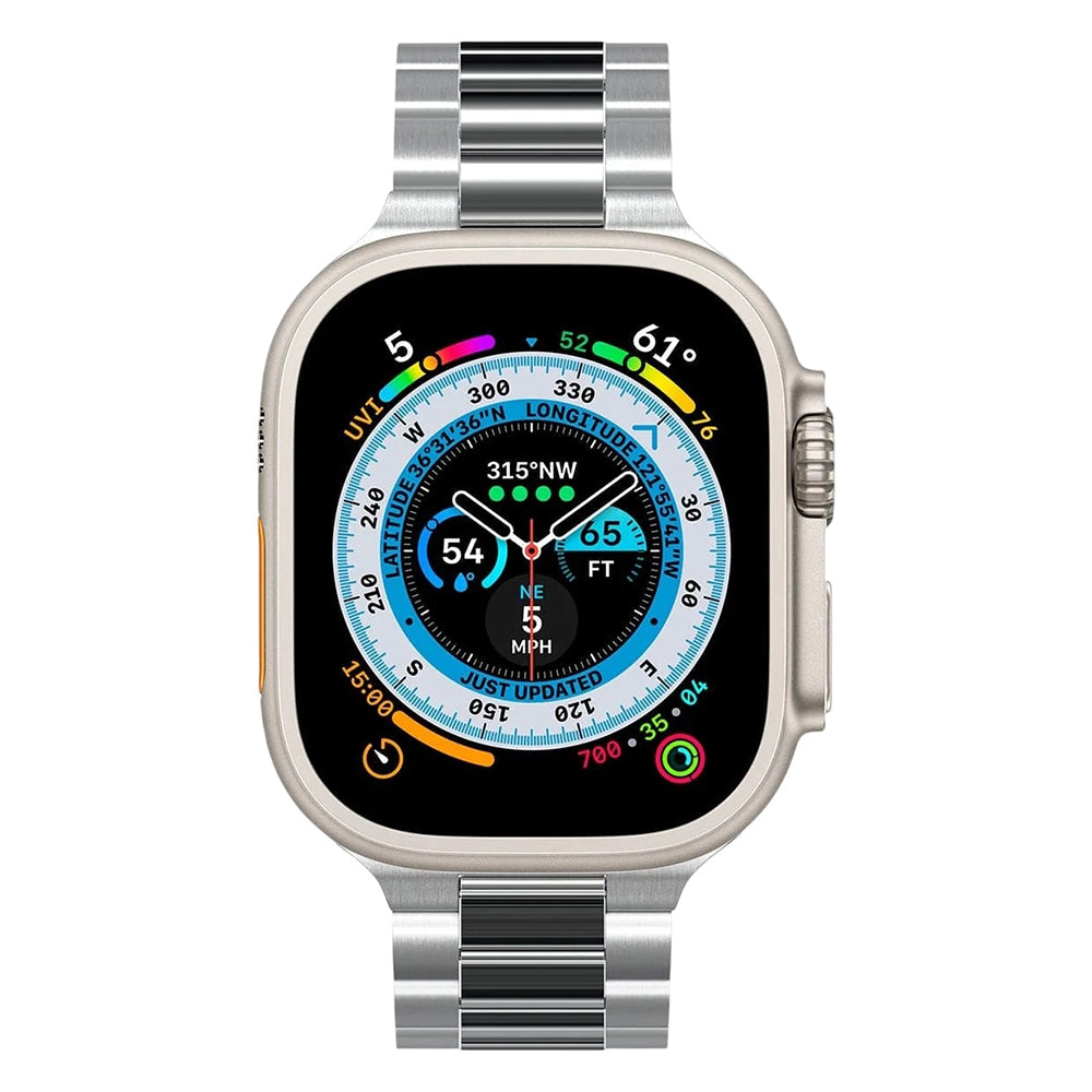Spigen Modern Fit 316L Band for Apple Watch 49mm / 46mm / 45mm / 44mm / 42mm Series, Silver AMP06356