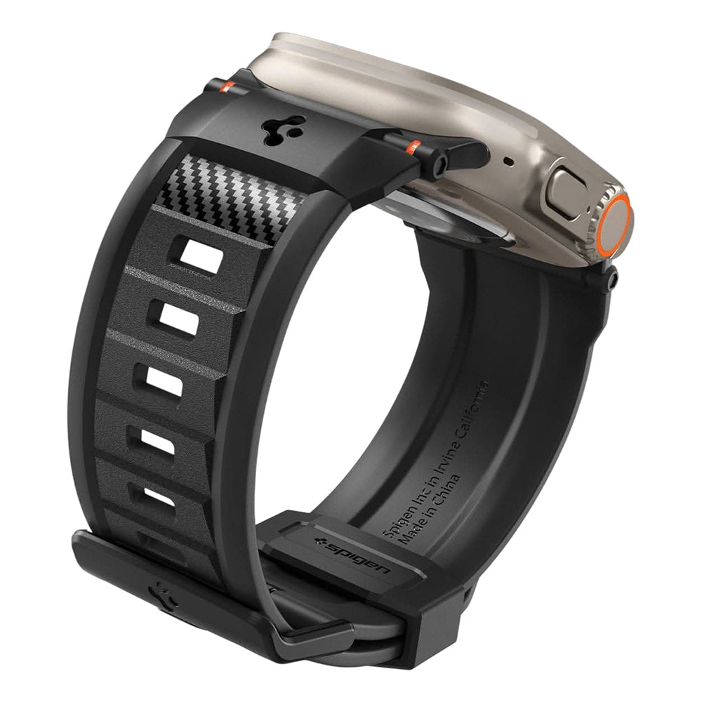 Spigen Rugged Band for Apple Watch 49mm / 46mm / 45mm / 44mm / 42mm Series, Black AMP07105