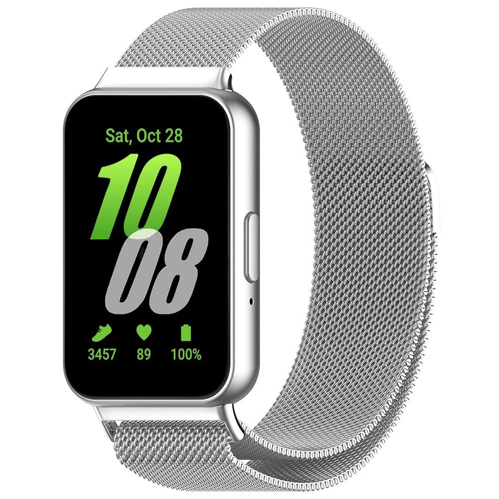 Techsuit W009 Strap for Samsung Galaxy Fit3 R39M, Silver
