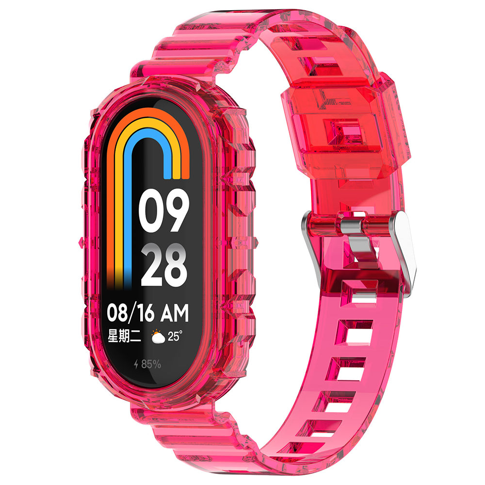 Techsuit W017 Strap for Xiaomi Smart Band 9 / 8, Pink Red