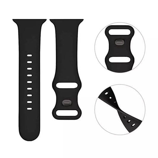 Techsuit W031 Strap for Apple Watch 42mm / 41mm / 40mm / 38mm Series, Black