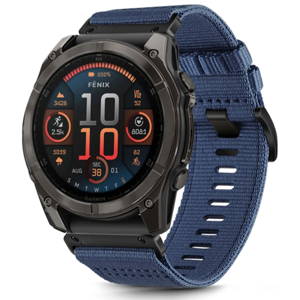 Techsuit W070 Strap for Garmin Watch Fenix Series, 26mm, Navy Blue