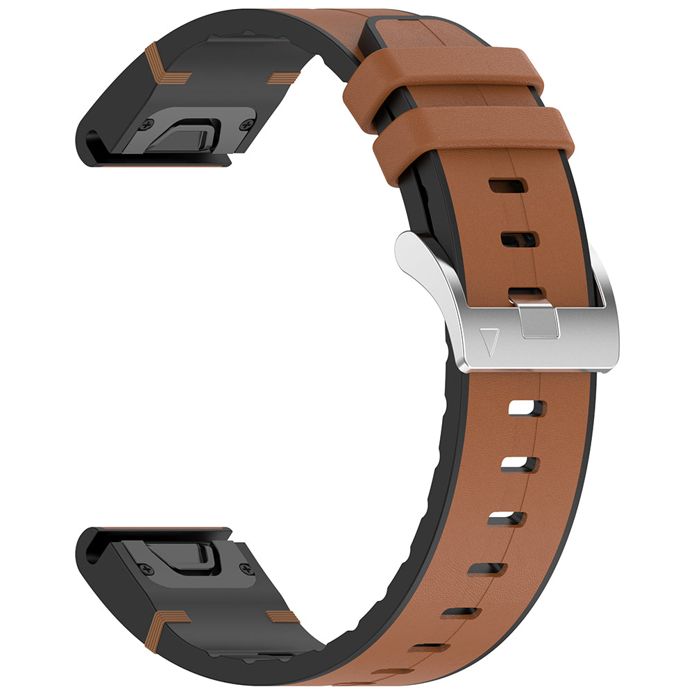 Techsuit W071 Strap for Garmin Watch Fenix Series, 26mm, Brown