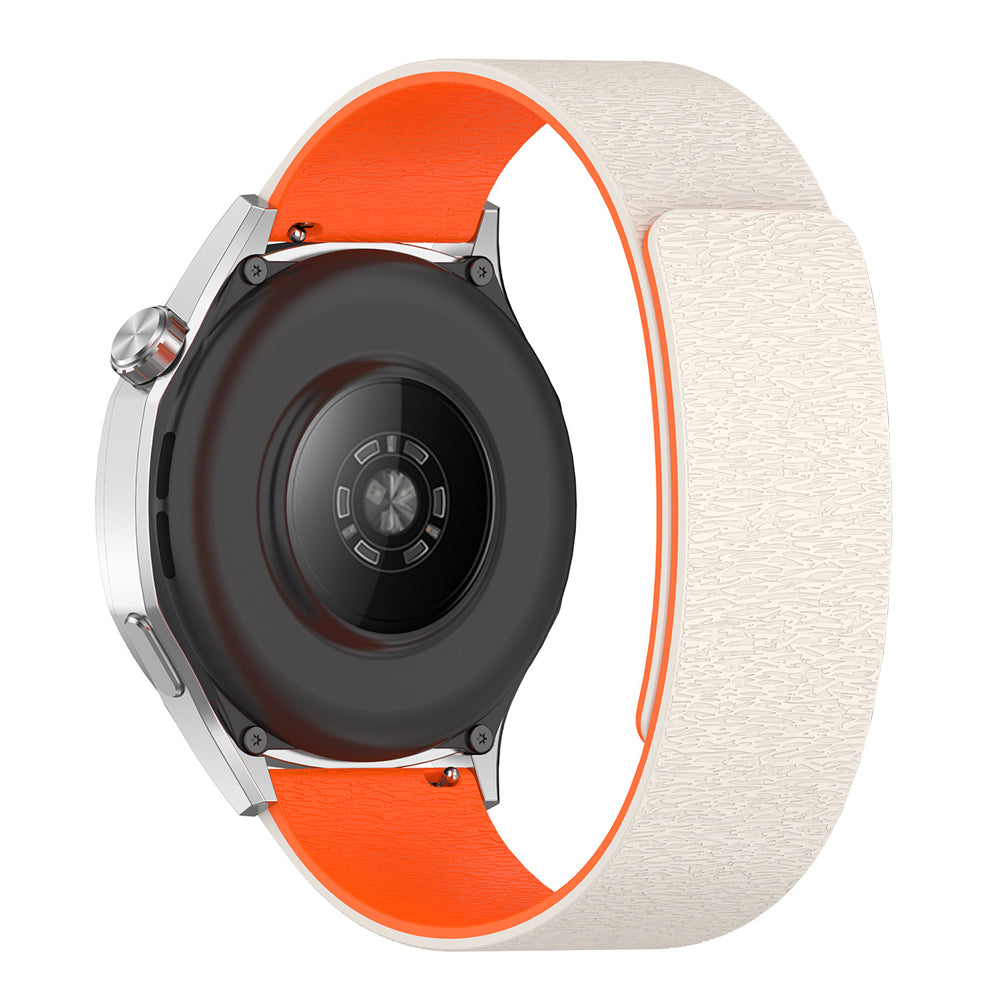 Techsuit W074 Strap for Samsung Galaxy Watch Series, Gray Orange