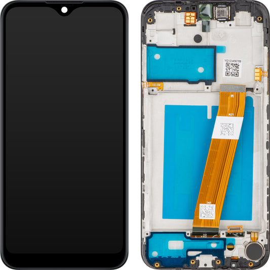MP Touchscreen Display compatible with Samsung Galaxy A01 A015, with Frame, Non-European Version, Black