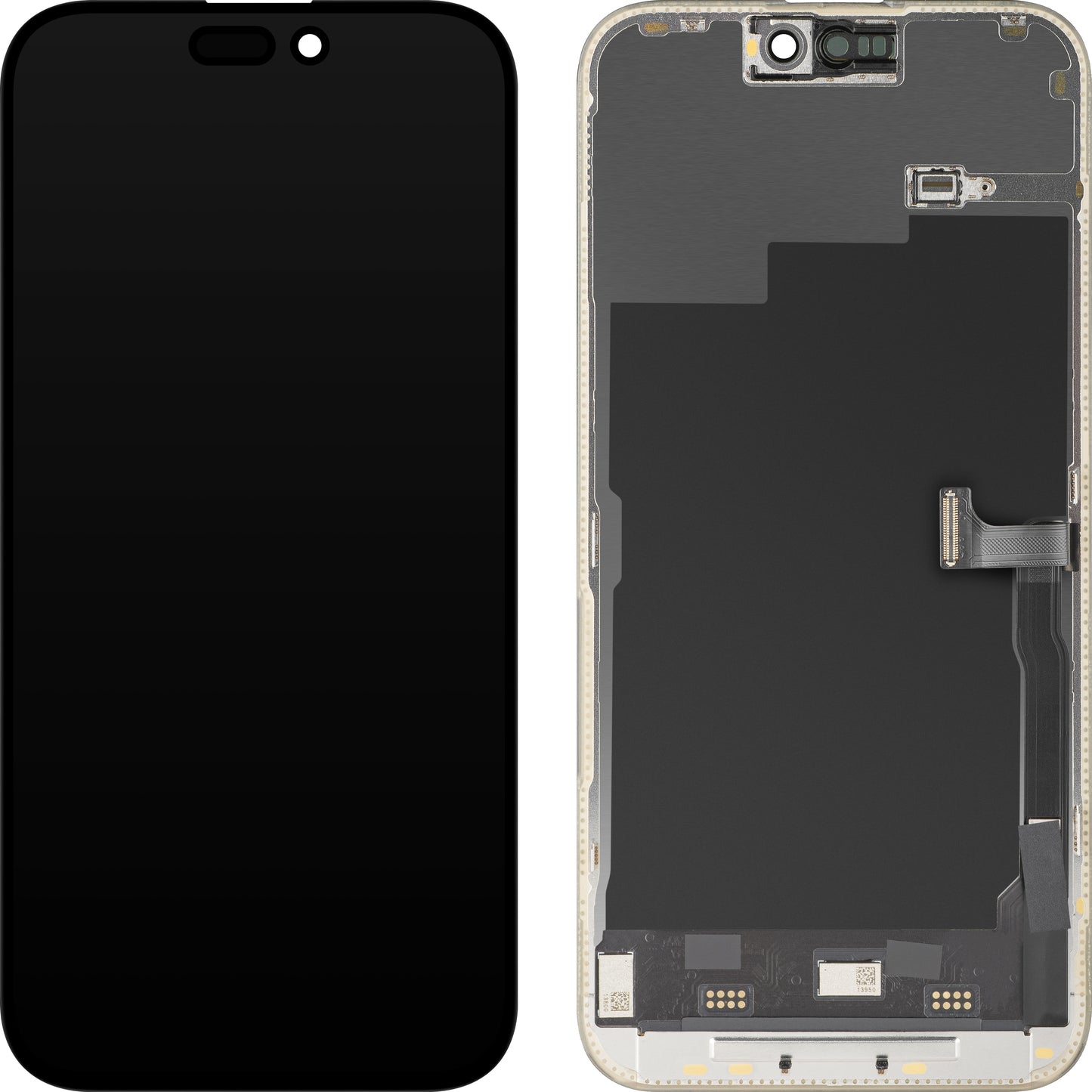 MP Touchscreen Display compatible with Apple iPhone 15 Pro Max, with Frame, Soft OLED 120Hz FHD Diagnostic Version, Black