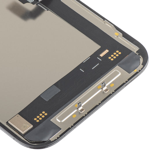 MP Touchscreen Display compatible with Apple iPhone 16, with Frame, Soft OLED FHD 120Hz Movable IC Version, Black