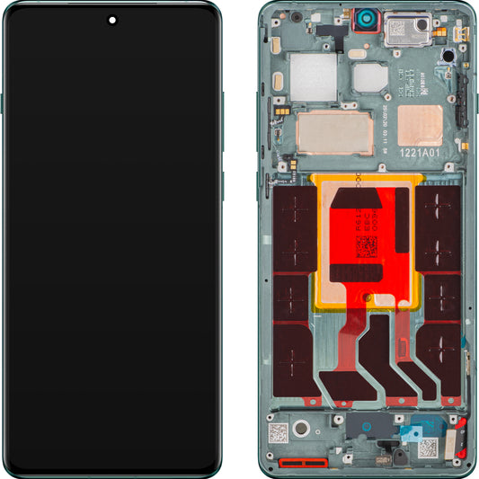 OnePlus 12 Display with Touchscreen, with Frame, Green (Flowy Emerald), Service Pack 621029000117
