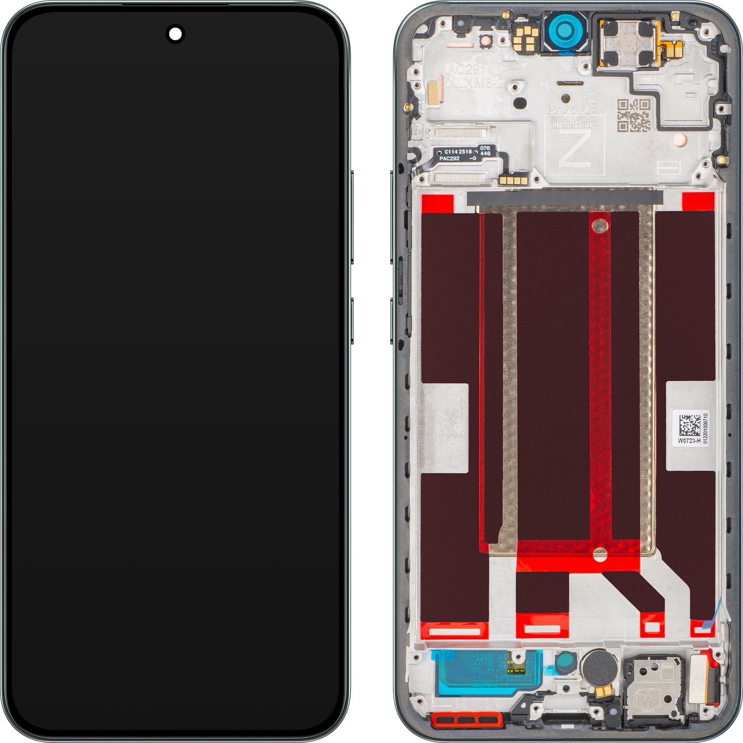 Oppo Reno14 FS 5G / Reno14 F Display with Touchscreen, with Frame, Green (Luminous Green), Service Pack 621029000594