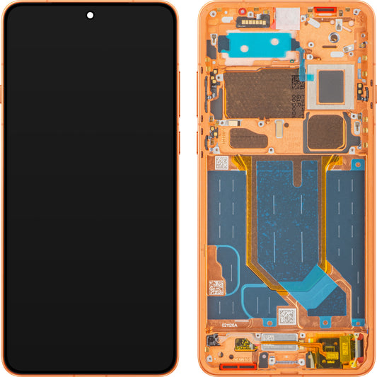Oppo Find X9 Ultra Touchscreen Display with Frame, Orange (Canyon Orange), Service Pack 621029000921