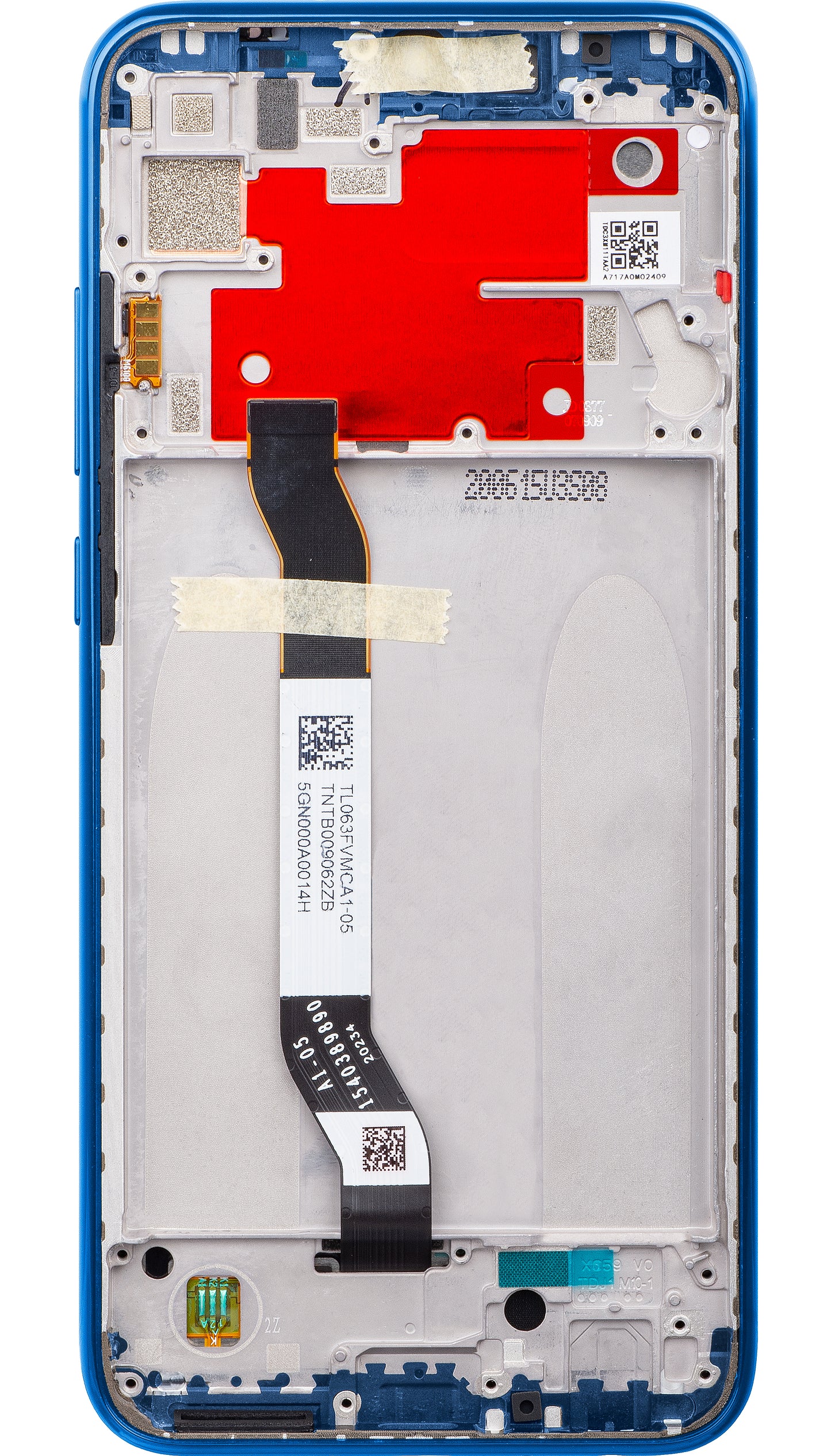 Xiaomi Redmi Note 8T Display with Touchscreen, with Frame, Blue, Service Pack 5600030C3X00