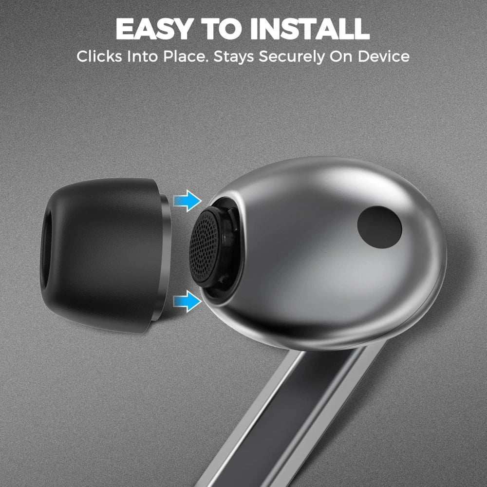 Techsuit ET3 Ear Tips for Samsung Galaxy Buds3 Pro, Size S / M / L, White