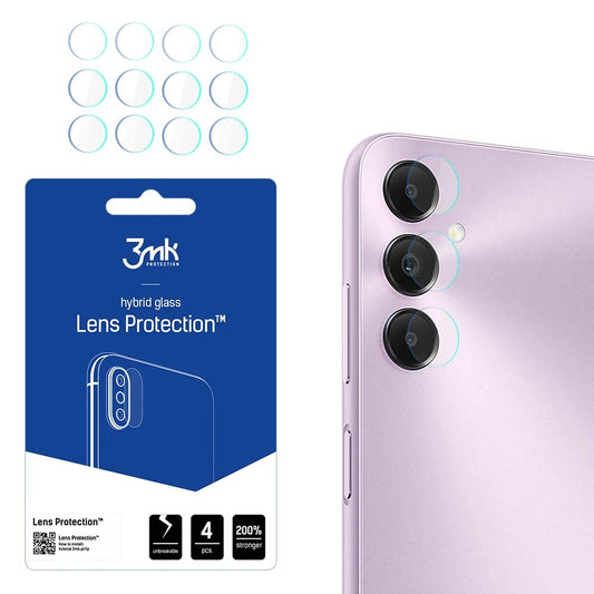 3MK Protection Rear Camera Protective Film for Samsung Galaxy A05s A057, Flexible Glass, Set of 4 Pieces, Transparent