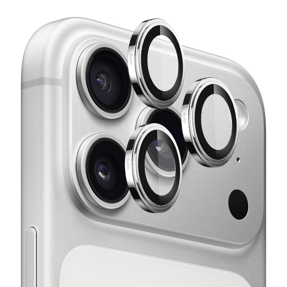 Blueo Sapphire Crystal Rear Camera Protection Film for Apple iPhone 17 Pro Max / 17 Pro, Tempered Glass, Silver
