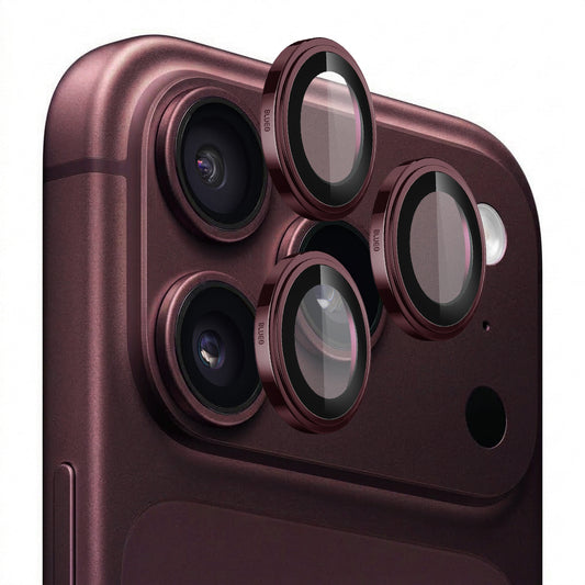 Blueo Sapphire Crystal Rear Camera Protector for Apple iPhone 18 Pro / 18 Pro Max, Tempered Glass, Burgundy