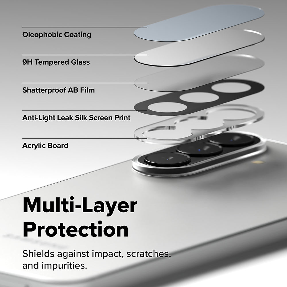 Ringke Rear Camera Protection Film for Samsung Galaxy A57 5G / A37 5G, Tempered Glass, Set of 2 Pieces, Transparent