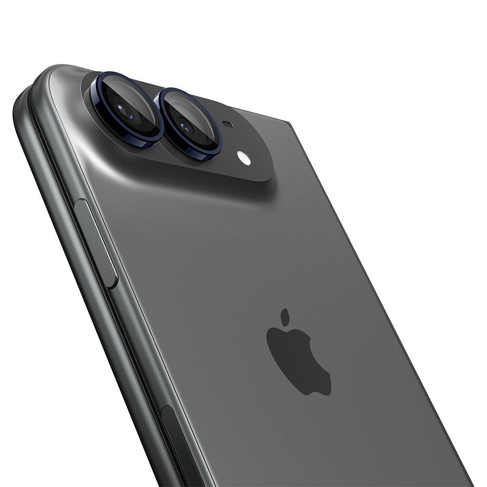 Spigen GlastR EZ FIT Optik Pro Rear Camera Protective Film for Apple iPhone Duo, Tempered Glass, Set of 2 pieces, Navy Blue AGL12011