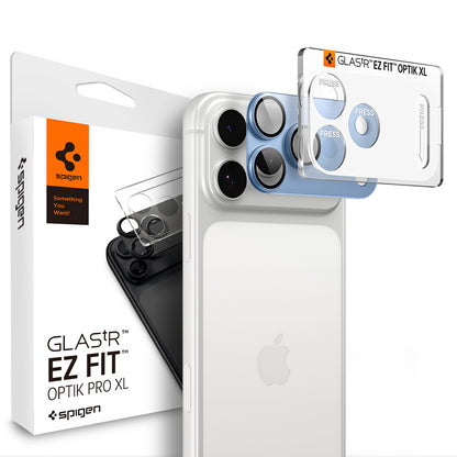 Spigen GlastR EZ FIT Optik Pro XL Rear Camera Protective Film for Apple iPhone 18 Pro Max, Tempered Glass, Blue AGL12041