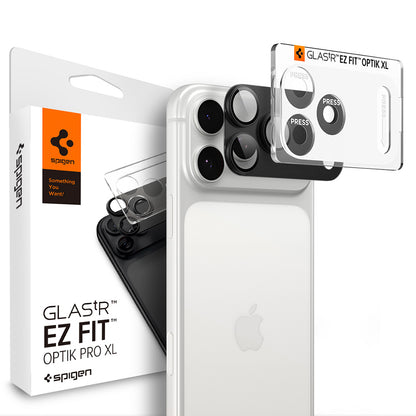 Spigen GlastR EZ FIT Optik Pro XL Rear Camera Protective Film for Apple iPhone 18 Pro Max, Tempered Glass, Dark Gray AGL12039