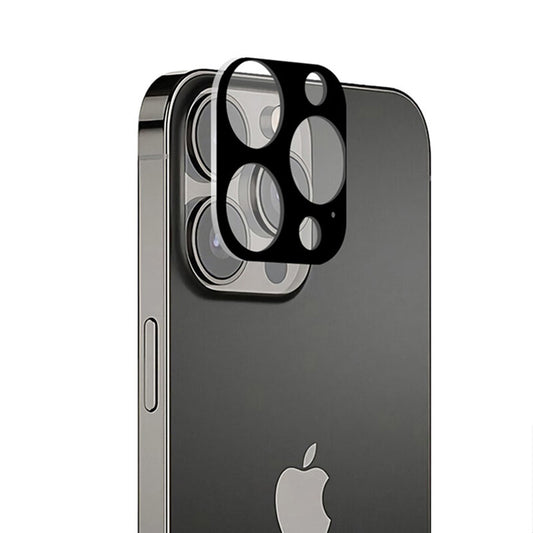Techsuit Rear Camera Protective Film for Apple iPhone 13 Pro Max / 13 Pro, Tempered Glass, Black