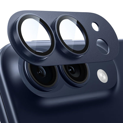 Techsuit Rear Camera Protector for Apple iPhone Duo, Tempered Glass, Navy Blue