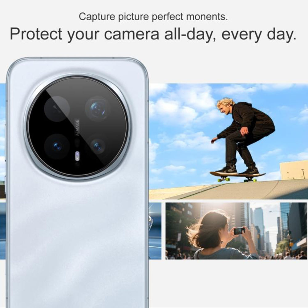Techsuit Rear Camera Protection Film for Honor Magic8 Pro, Tempered Glass, Black