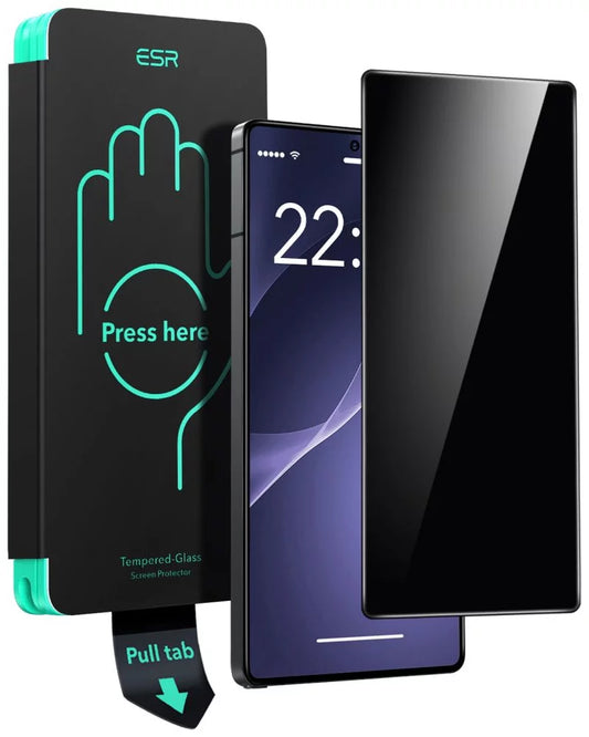 ESR Privacy Screen Protector for Samsung Galaxy S25 Ultra S938, Tempered Glass, Full Glue