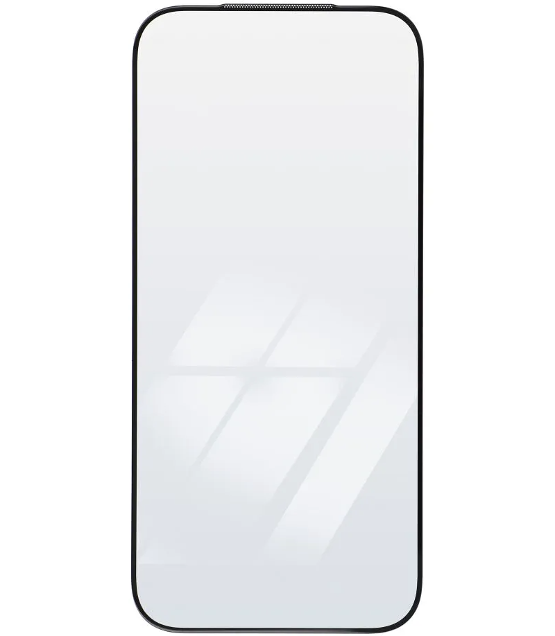 OEM Ultra Strong 45KG Screen Protector for Apple iPhone 16 / 15, Tempered Glass, Full Glue, 2.5D, Black
