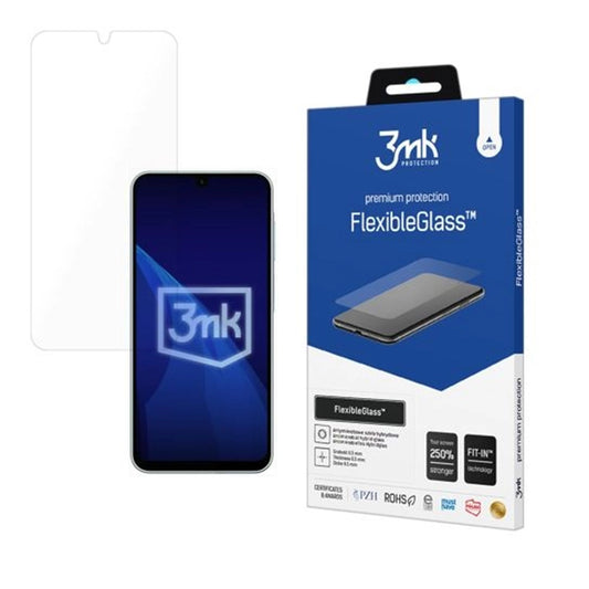 3MK FlexibleGlass Screen Protector for Samsung Galaxy A27 5G, Flexible Glass, Full Glue, Black