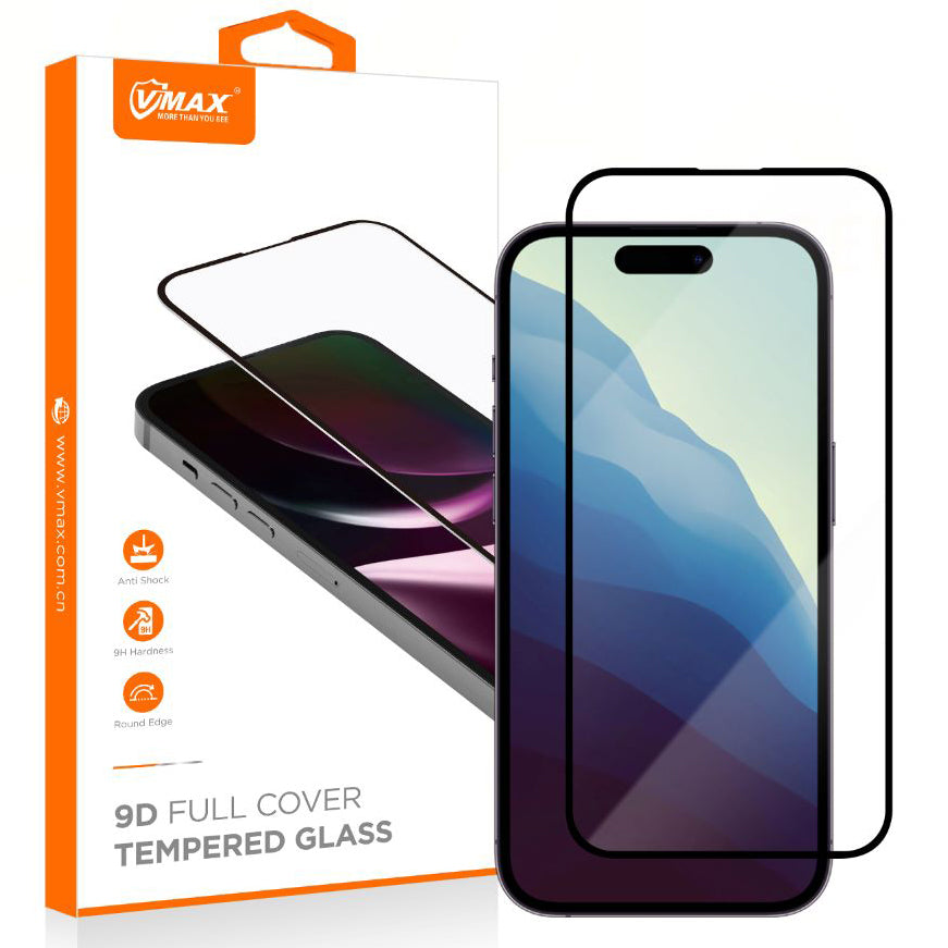 Screen Protector Vmax for Samsung Galaxy S24+ S926, Protective Screen Protector, Full Glue, 9D, Black