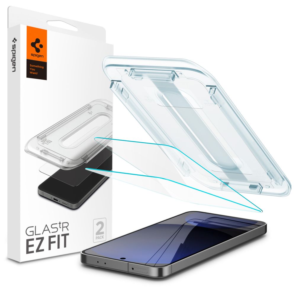 Spigen EZ FIT Screen Protector for Samsung Galaxy S24 FE S721, Glass Shield, Full Glue, Set of 2 pieces AGL08729 AGL08729 