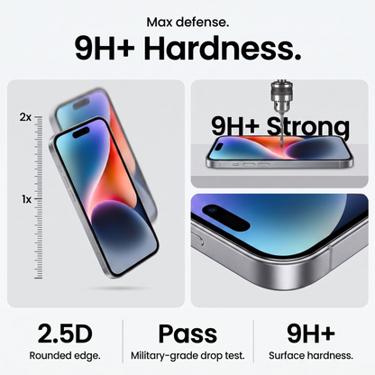 Tech-Protect OneTouch Screen Protector for Apple iPhone 18 Pro Max / 17 Pro Max, Tempered Glass, Full Glue, Set of 2 pieces, Transparent