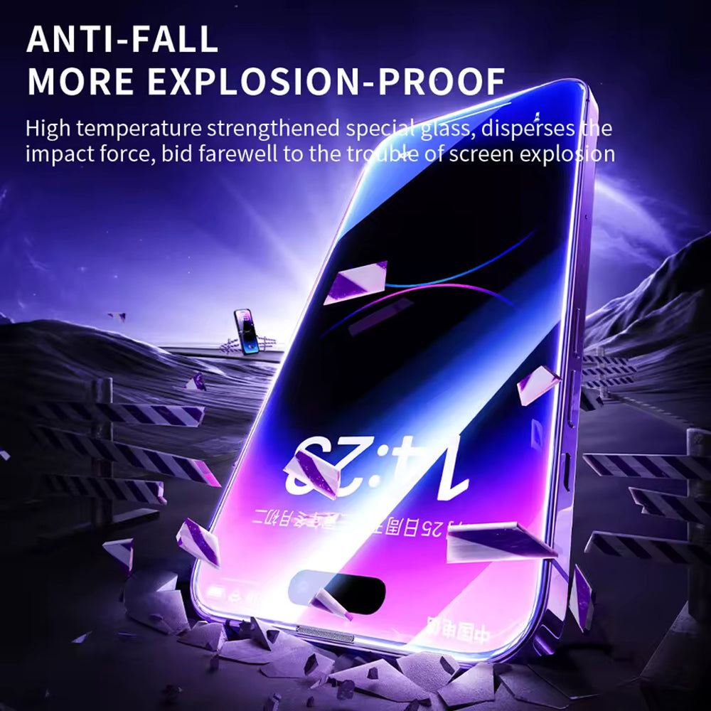 Blueo Anti-Static HD Screen Protector Film for Apple iPhone 18 Pro Max / 17 Pro Max / 16 Pro Max, Tempered Glass, Full Glue, Black