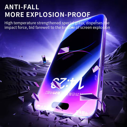 Blueo Anti-Static HD Screen Protector Film for Apple iPhone 18 Pro Max / 17 Pro Max / 16 Pro Max, Tempered Glass, Full Glue, Black